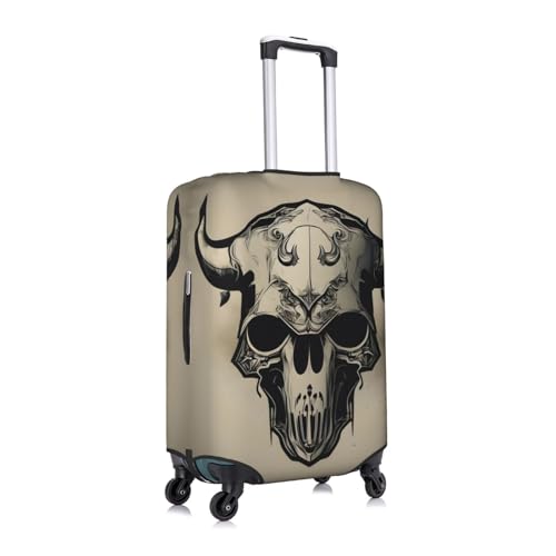 Runner Bull Skull Print Decorative Washable Luggage Cover Personalized Anti Scratch Suitcase Protector3