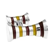 Herren Manschettenknöpfe, Hüfttrommel Manschettenknöpfe Herren Personalisiert Hochzeit aus Gelb Kupfer Spassgeschenke