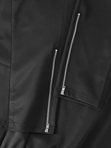 Hat and Beyond Mens Premium Track Jersey Pants with Ankle Zipper Slim Athletic Fit Sweatpants4