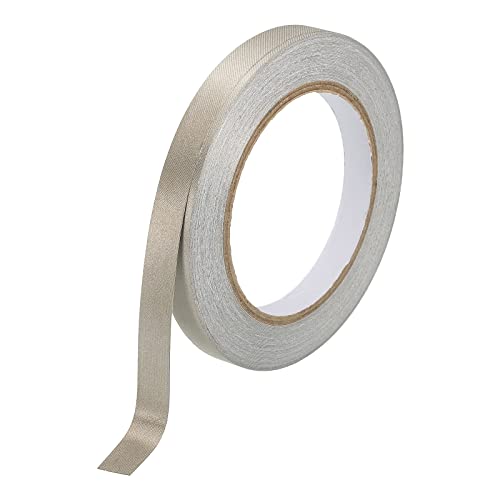 sourcing map Faraday Tuch Band 0.47" B x 65.62Ft Leitfähiges Gewebe Klebeband Rolle für Laptop Kabel EMI Abschirmung