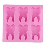 Bontannd Zahnsilikonform Für Keksgebäck 6 Loch Zähne Kuchen Dekoration Form Seife Süßigkeiten...