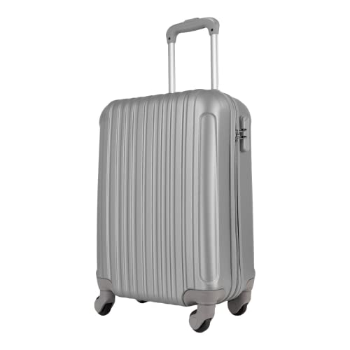Kit Conjunto de Malas de Viagens Para Bordo Fibra Rígida ABS 2un COR:Prata 8001