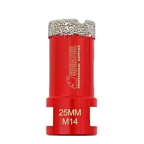 Wiertła diamentowe SHDIATOOL 25 mm Wiertła wiertnicze z gwintem M14 do wiercenia na sucho porcelany płytek granitu marmuru