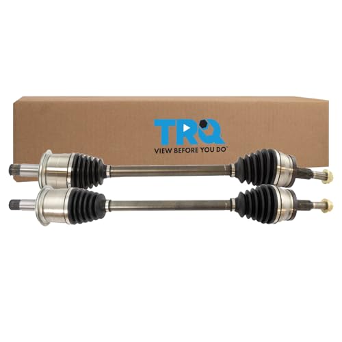 Image of TRQ Rear Driver and Passenger Side CV Axle Assembly Set 2 Piece Compatible with 05-08 Chrysler 300 Touring Limited RWD 07-08 Dodge Charger V6 2.7L 3.5L 06-08 Magnum SXT SE 2005