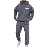 WWricotta Tuta da Ginnastica con Cappuccio in Due Pezzi, Comoda, Casual, Sportiva, in Tessuto Morbido, per Lo Street Style e310