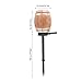 Solar Pathway Light, Resin PP LED Light Sensing Waterproof Wine Barrel Decorative Landscape Lighting, Solar Powered Garden Landscape Path Light for Garden Yard Lawn Walkway Driveway