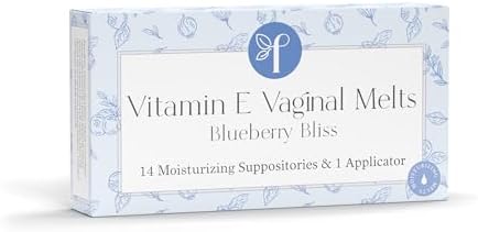 Femallay Organic Vaginal Melts โ Blueberry โ Moisturizes and Refreshes โ 14 Count + Applicator