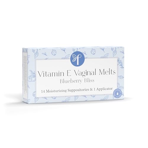 Image of Femallay Organic Vaginal Melts - Blueberry - Moisturizes and Refreshes - 14 Count + Applicator | Feminine Moisturizing Support for Gentle Daily Vaginal Hydration & Comfort, with Natural Ingredients that Sooth and Refresh