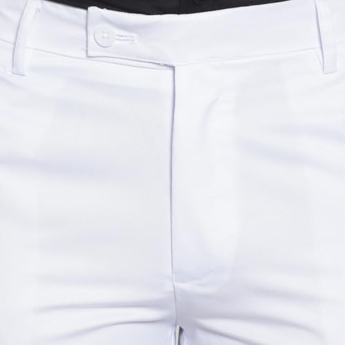 Image of Men's Reguler Fit Polycotton Trouser Pant's Formal Trouser Casual Trouser Pant (in, Numeric, 28, Regular, Whites)