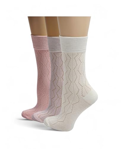 Image of Opa! Women White Lace Ruffles Socks Cottagecore Floral Frilly Sock Thin Cotton Summer Crew Socks -Soft Breathable.