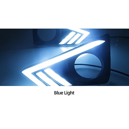 BAKUGO 2 Peças Luz De Circulação Diurna Do Carro Led Farol De Nevoeiro DRL Luz Dinâmica Do Sinal De
