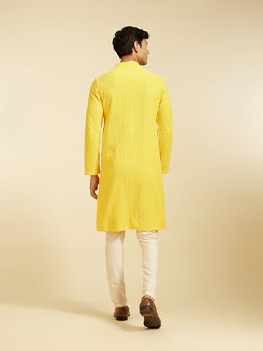 Image of DIWAS BY MANYAVAR Men's Viscose Embroidered|Sequined Kurta (1pc)