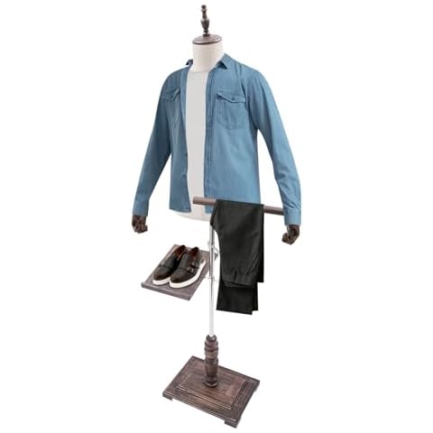 BAIODNB Fashion Male Mannequin,Men's Suit Display Stand Torso Dress Form Mannequin Body with Stand, Male Mannequin Torso for Clothing Dress Jewelry Display (White, 15.75x11.81in) Cover