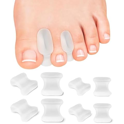 8 PCS Silicone Toe Separators for Pain Relief Cover