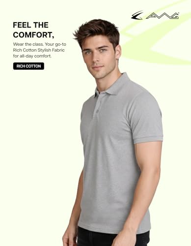 Image of AWG ALL WEATHER GEAR Cotton Rich Solid Polo Tshirt