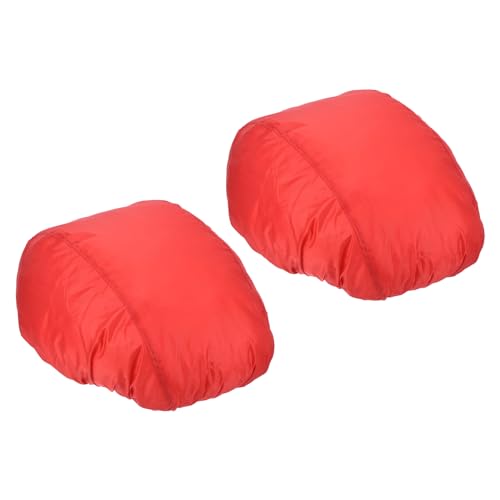 PATIKIL Cycling Bicycle Helmet Cover, 2 Pack Motorcycle Helmet Rain Cover Waterproof Ride Gear Helmet Cover for Road Cycling, Red