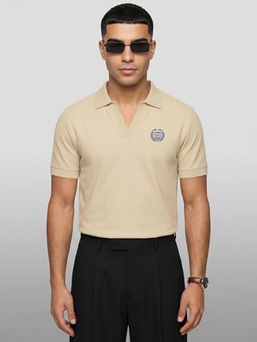 Image of Veirdo Men's Stylish Polo T-Shirt with Chest Pocket Print, Regular Fit Half Sleeve Casual Wear, Solid Summer Fashion for Office, Travel & Outings (S-2XL)