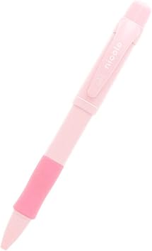 SUN-STAR 2 in 1 Mechanical Pencil, 0.5 mm & 0.3 mm with Eraser, Drawing Writing Pen for Office Supplies, Flamingo Pink