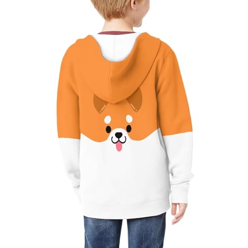 Boy Zip-up Hoodie Sweatshirt with Two Pockets 6-16 Years Keep Warm and Cozy4