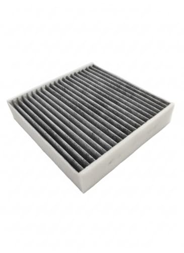 Image of Car Cabin Air Filter with Activated Carbon | AC Filter for Hyundai i20 / N Line /Elite i20 i10, PM2.5 Dust Protection | Size: 220x199x17 mm | Easy DIY Installation | Pack of 1