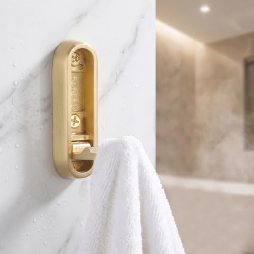 Didiseaon Foldable Wall Hooks 4 Pack Gold Zinc Alloy Folding Coat Hooks by Didiseaon - Used condition - Image 8