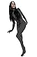 YourFetishWorld Lycra Ganzanzug Catsuit mit Abnehmbarer Haube, grau Gr. L
