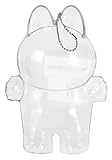 Housse de protection transparente pour jouets en peluche Sac de présentation Mini boîte de rangement portable en acrylique interchangeable et compatible avec Labubu debout Modèle Macaron (transparent)