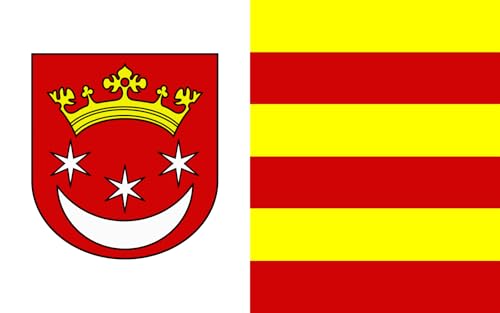 Drapeau de Człopa Pologne format XL pour mât et décoration extérieure - 2