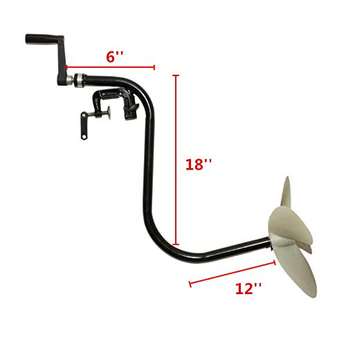 HYYKJ Boat Engine Propeller Hand Operated Outboard Motor Propeller Inflatable Boat Dinghy Trolling Rafting Motor Boat Propeller Designed to Push Small Watercraft in Both Forwards and Reverse - Thumbnail 4