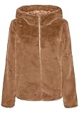 Ein angenehmes Tragegefühl VERO MODA Damen VMSONJAHOODIE Short Faux FUR Jacket BOOS Jacke, Tigers Eye, XL