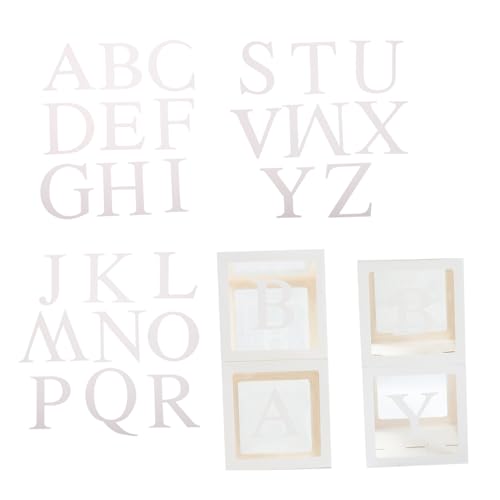 Veemoon Cajas de Globos Letras Transparentes para Decoración de Fondo de Fiesta de Accesorios para Escenas Globos de Cumpleaños