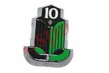 Fabricado en la India AEspares Insignia vintage estándar 10 para capó de coche, cromo, verde, negro, hecha de plástico