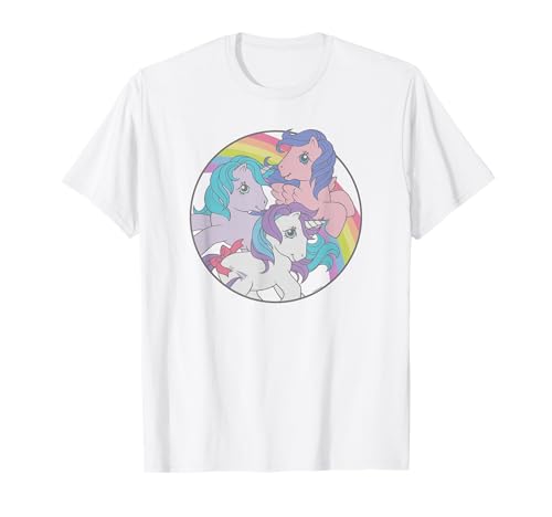 T-shirt My Little Pony Retro Rainbow imprimé circulaire coloré rétro