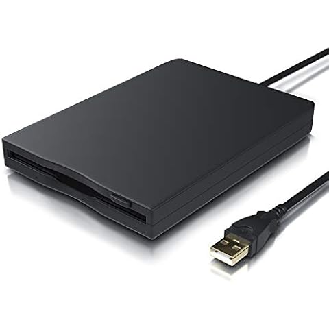 CSL - Portable External Disk Drive - FDD - USB 3.0 for PC Laptop and MAC - Plug Play - 1.44 MB - Backup - BIOS updates - RAID driver - MIDI - 3.5“ USB External Floppy Disk Drive Cover