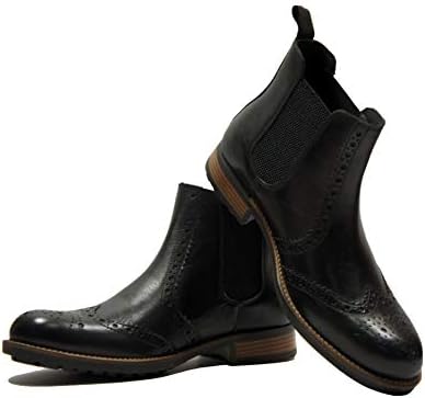 Hx London LEATHER BROGUE CHELSEA BOOT FOR MEN