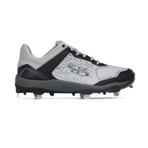 Boombah Viper Pureknit Men's Metal Cleat - Smoke - Multiple Color Options - Multiple Sizes3
