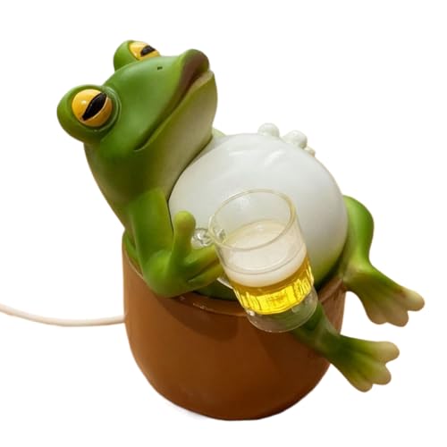 Qooplu Lampada Rana | Statuine Divertenti Di Animali Che Bevono