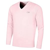 Calvin Klein Golf Herren V-Ausschnitt-Tour Sweater - Rosa - L