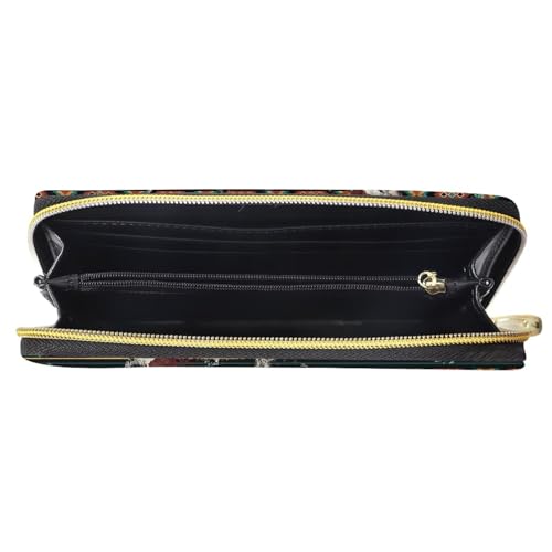 FOR U DESIGNS Trendy Wallet Women Slim Long Small Handbags Yak Sunflower Western Purse Thin Compact Wallets Money Clip Coin Pouch4