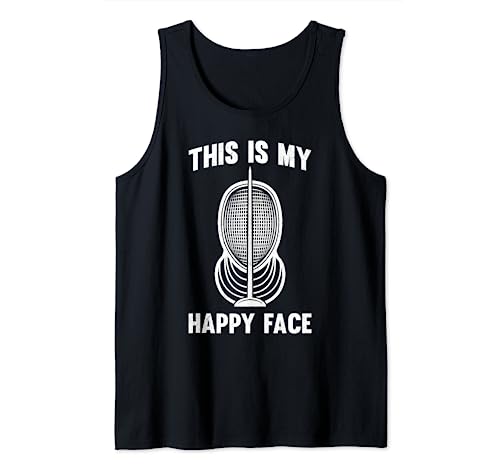Fencer Fechten Maske This Is My Happy Face Degen Schwertkampf Tank Top