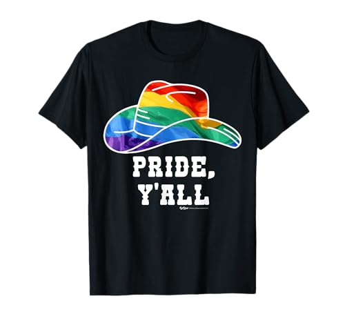 Pride, Y'all, Gay Pride LGBT Rainbow Flag Cowboy Hat Camiseta Camiseta