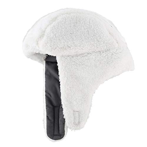 Home Prefer Toddler Boys Trapper Hat Waterproof Snow Ski Hat Kids Winter Hat With Earflaps Sherpa Skull Caps Grey Medium #TOP3