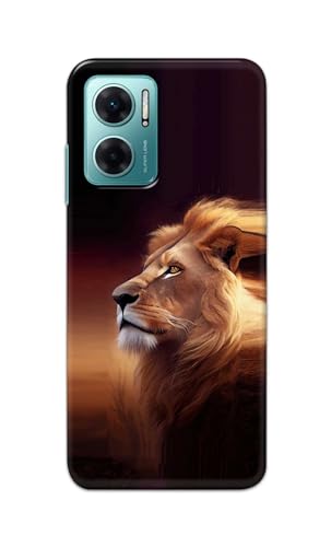 Image of Plastic Printfidaa Printed Hard Back Cover Case For Mi Redmi 11 Prime 5G | Redmi Note 11E 5G Back Cover (Danger Lion) -112