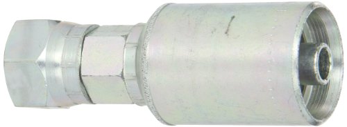 Image of EATON Weatherhead Coll-O-Crimp 43008U-610 Female Swivel Fitting, SAE 37 Degree, Low Carbon Steel, 1 /2 inch Hose ID, 5 /8 inch Tube Size