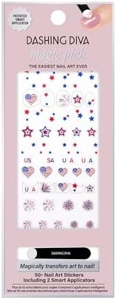 Dashing Diva Magic Pick Nail Stickers - Patriotic Magic - Premium Nail Art - Comes with 50+ Stickers and 2 Precision Placement Tools image 5
