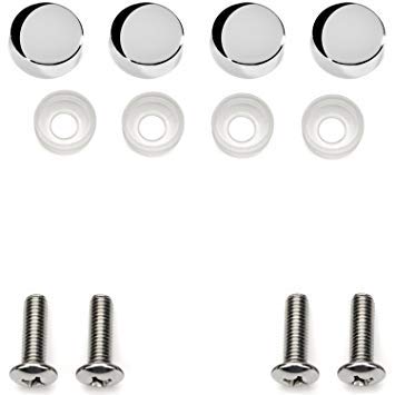 Auteal Car Stainless Steel Metal F Sport License Plate Tag Frame Cover Holders W/Caps Screws For Lexus F-Sport (2 Silver) #TOP1
