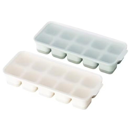 Image of IKEA SPJUTROCKA Ice Cube Tray with Tray, Multicolor - 2 Pack