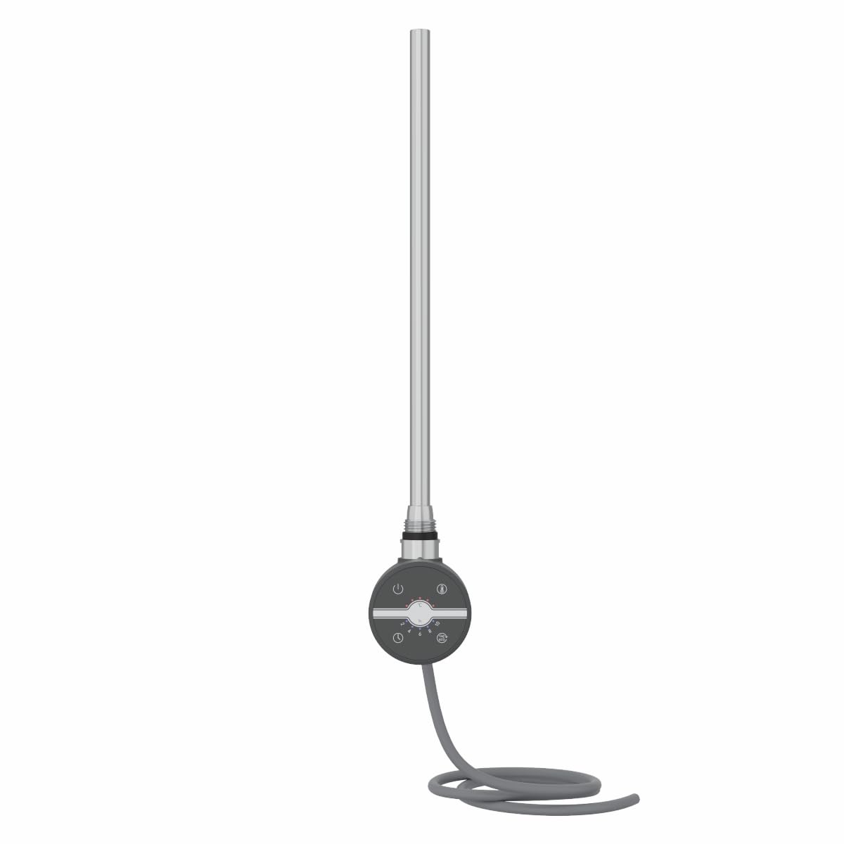 Warmehaus Touch Screen Thermostatic Electric Heating Element with Timer Overheating Protection 800W Anthracite
