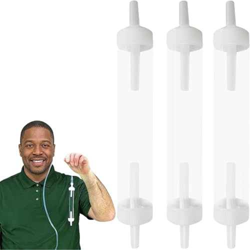 3-Pack Oxygen Tubing in-Line Water Trap with Removable End Caps