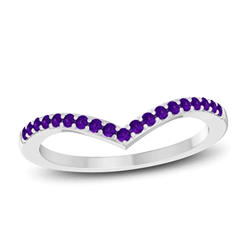 Bague de guérison V SHASE en argent 925 sterling silver band avec pierre de naissance chakra